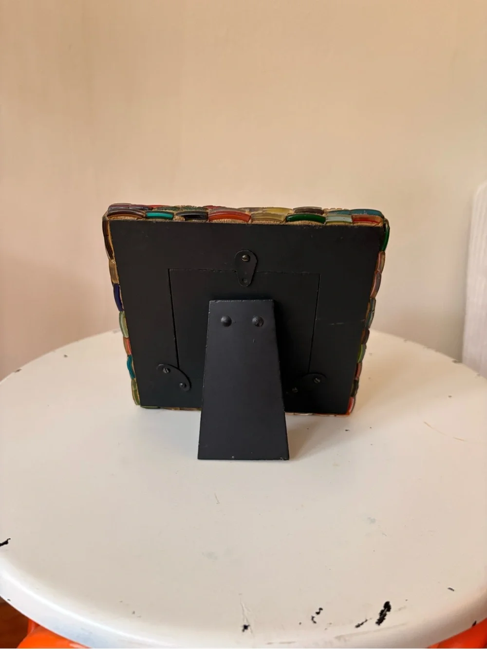 Vintage Two's Company Vibrant Multicolor Mosaic Square Frame